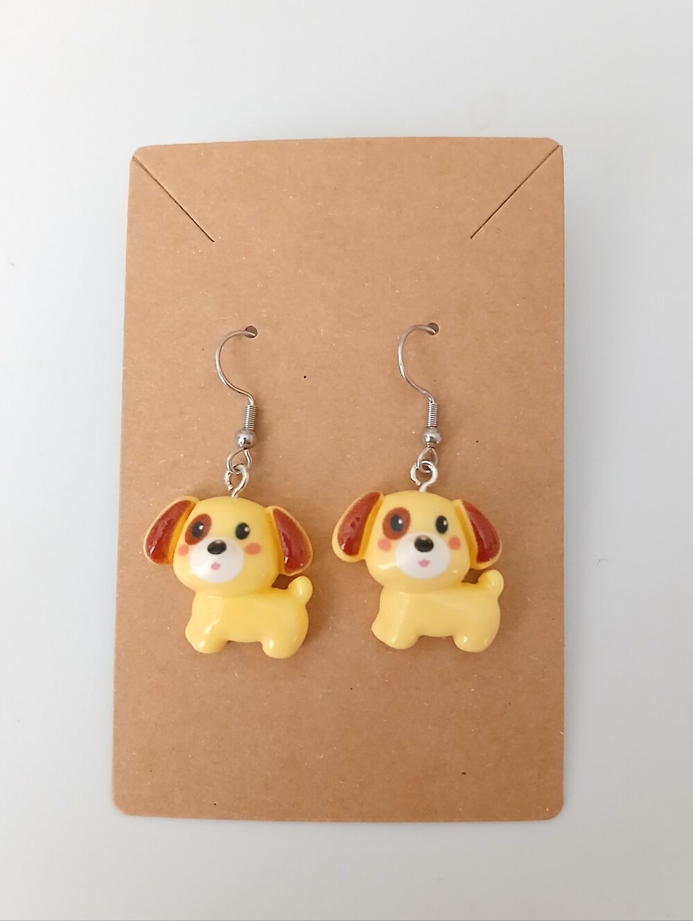 Fashion Jewelry Yellow Puppy Dangle Earrings